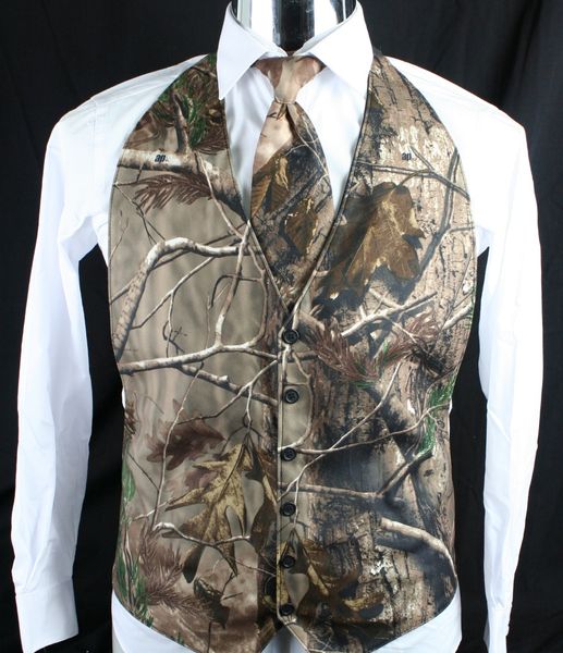 Nouveau Mode Camo Groom Gilet Tuxedo Gilet Pour Mariage Vintage Pays Bohème Camouflage De Mariage Groomman Gilet Costume