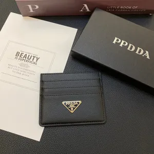 Porte-carte protège de mode Caviar matelassé en cuir authentique concepteur de luxe Holders de carte de luxe Designer pour hommes femmes portefeuille portefeuille de cartes de cartes de portefeuille portefeuille avec boîte