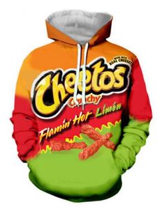 Nouvelle mode Casual Imprimée 3D Hoodies Cheetos Men / Femmes Automne et sweat-shirt hivernal BBCC017