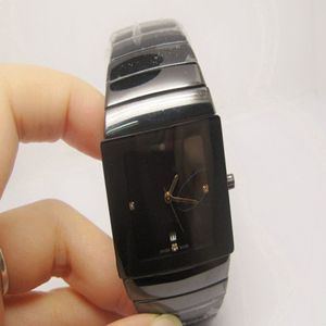 Nieuwe mode keramische horloges zwarte keramische quartz horloge saffierglas automatische datum polshorloges RA06175s