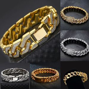 Nieuwe mode charme ketting armband heren zware vaste lichtmetalen stoeprand zand blaast armband bangle mannen hiphop rock armbanden mode sieraden pols ketting bangle punk party cadeau