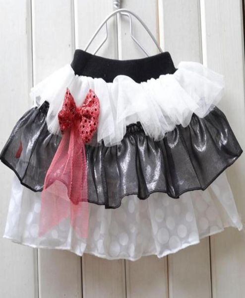 Nouvelle mode Noël bébé fille robe en dentelle rayée enfant tutu motif jupe robe de balle bébé random2023310