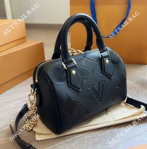 Designer tas avondtas higt kwaliteit luxehandbag nan0 speedys lederen ezel leer boston klassieke mode kussen tas in reliëf designer tas crossbody