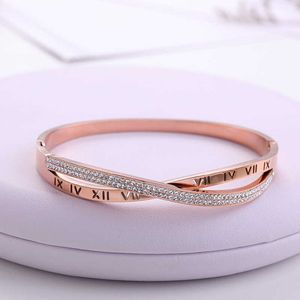 Nieuwe mode klassieke vrouwen armband zilveren kleur goud armbanden voor vrouwen rose goud strass armband manchet trendy sieraden geschenken q0719