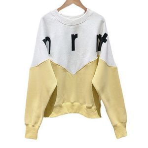 Nouveau sweat-shirt de vêtements de mode Designer rond Pullover Women Sweater Letter Flocking Imprimé à capuche décontractée