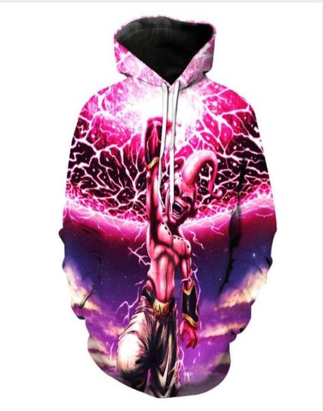 Nouvelle mode Cool sweat à capuche hommes femmes impression 3D en colère Majin Buu mode Style Streetwear vêtements à manches longues XKL0495365124