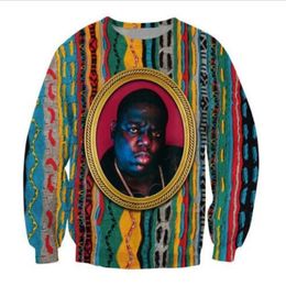 NIEUWE FASOPPARILES MEN MEN DRAMEN UNISEX Biggie Smalls Grappige 3D -print Sweatshirt Hoodies buitenshuis ww106209i