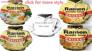 Nieuwe Mode Koppels Mannen Vrouwen Unisex Ramen Noodle Kip Rundvlees 3D Print Hoodies Trui Sweatshirt Jas Pullover Top S6XL TT1107972957