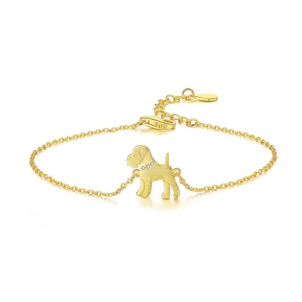 Nouveau mode mignon chien Bracelet femmes marque de luxe 18k plaqué or S925 Bracelet en argent charme femme haut de gamme bijoux saint valentin cadeau Couple Bracelet