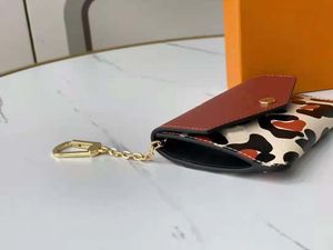 Nouveau design de mode dessin animé imprimé léopard portefeuille en cuir de vachette sac à monnaie Designer femmes Messenger sac à main porte-cartes portefeuilles de haute qualité