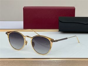 Nuevo diseño de moda Gafas de sol de ojo de gato 0021 K Marco de oro Simple y popular Gafas de protección UV400 de calidad superior