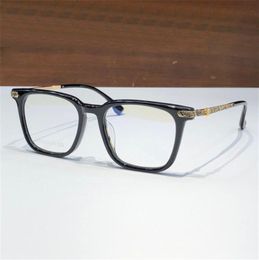 Nieuw modeontwerp klassieke vierkante optische bril 8263 acetaat plankframe titanium drakenpatroon tempels retro eenvoudige stijl transparante bril