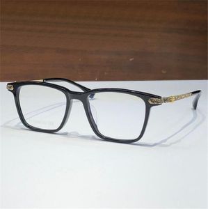 Nouveau design de mode classique lunettes optiques carrées 8261 monture de planche d'acétate titane motif de dragon temples rétro style simple lunettes transparentes
