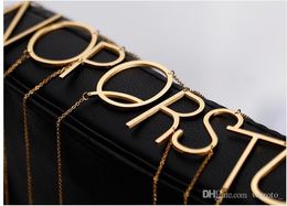 Produit de collier personnalisé par le client Collier pendentif lien spécial Collier en argent plaqué or
