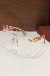 Nuevas gafas de diseño de moda, gafas ópticas con montura dorada de 8136 K, lentes cuadradas, estilo retro simple 7531870