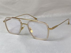 fashion design mannelijke optische bril 006 vierkante K gouden frame eenvoudige stijl transparante brillen topkwaliteit heldere lens