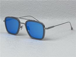 New Fashion Design Man Square Sunglasses 006 Acétate et cadres métalliques Style de popula