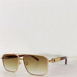 Nouveau design de mode hommes et femmes lunettes de soleil 1148 monture en métal carrée temples en bois style simple et populaire lunettes de protection UV400 en plein air