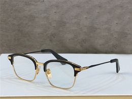 Nuevo diseño de moda para hombres, gafas ópticas TYPOGRAPH K, montura cuadrada dorada, gafas transparentes de estilo simple vintage, lentes transparentes de alta calidad 142