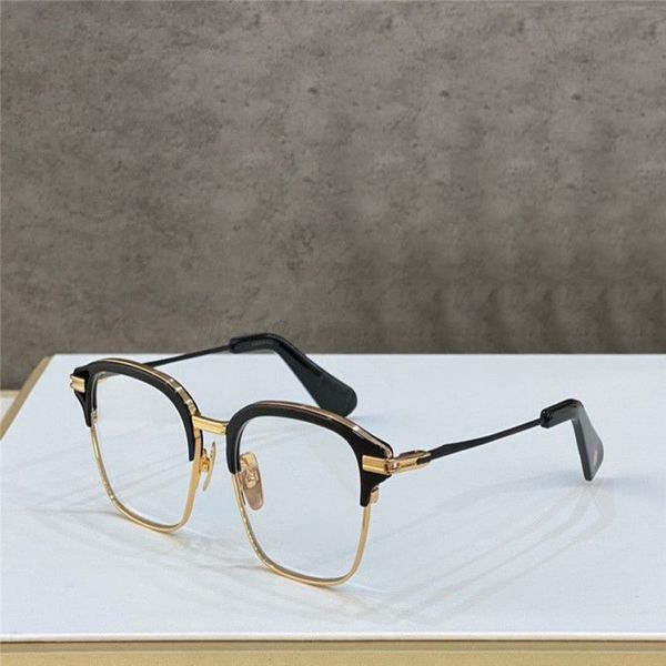 Nuevo diseño de moda para hombres gafas ópticas TIPOGRAFO K marco cuadrado dorado vintage estilo simple gafas transparentes de alta calidad transparente le2542
