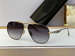 Nieuw modeontwerp Men Pilot zonnebril de commandant I Exquisite K Gold frame eenvoudige en gulle stijl High -end outdoor Outdoor UV400 Beschermingsglazen