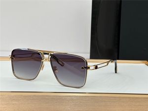 Nuevo diseño de moda para hombre, gafas de sol de forma cuadrada PALY I, exquisito marco dorado K, lente cortada, estilo popular y generoso, gafas de protección UV400 para exteriores de alta gama