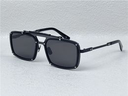 Nouveau design de mode hommes lunettes de soleil carrées H092 monture en métal exquise lentille une pièce sans monture style avant-gardiste et généreux lunettes de protection uv400 extérieures haut de gamme