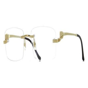 Nieuwe fashion design optische brillen 0281 vierkant randloos frame transparante lens dierenpoten Vintage eenvoudige stijl topkwaliteit212h