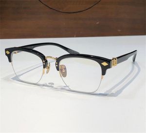 Nouveau design de mode lunettes optiques 8057 oeil de chat demi-monture simple et polyvalent style punk rétro lunettes transparentes