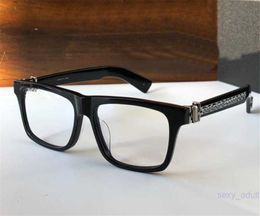 Nuevo diseño de moda, gafas ópticas FOTI.H.T, montura cuadrada clásica con decoración de hombre esqueleto, gafas transparentes de estilo simple y versátil.