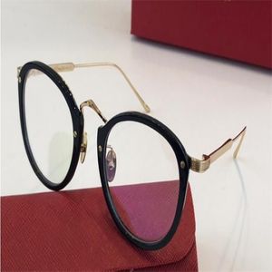 Nieuwe mode-ontwerp optische bril 0014 ronde frame transparante lenzen retro eenvoudige stijl heldere glazen kunnen receptlens269B zijn