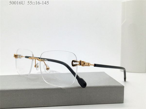 Nouveau design de mode lunettes optiques 50016U cadre sans monture carré lentille transparente style simple et polyvalent populaire vente chaude lunettes en gros