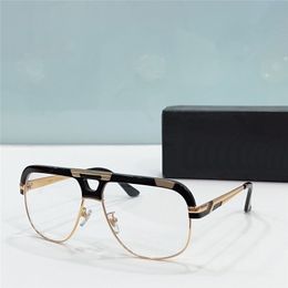 Nieuwe modeontwerp pilotenbril 986 metaal en half acetaat frame avant-garde en royale stijl high-end transparante brillen