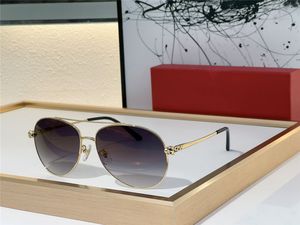 Nouveau design de mode lunettes de soleil pilote 0233S monture en métal temples d'animaux style simple et populaire lunettes de protection UV400 extérieures polyvalentes