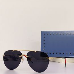 Nouveau design de mode lunettes de soleil pilote 0397S cadre en métal sans monture léger et facile à porter style simple et populaire lunettes de protection uv400 en plein air