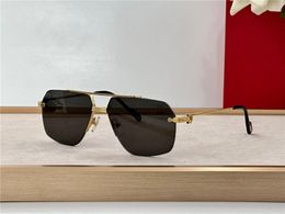 Nuevo diseño de moda gafas de sol piloto 0426S exquisito K marco dorado lente sin montura estilo simple y popular gafas protectoras UV400 de alta gama