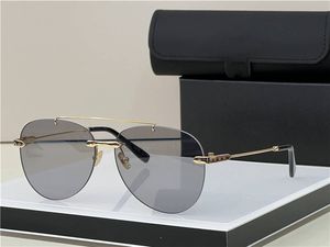 Nouveau design de mode lunettes de soleil pilote 058 monture en métal sans monture classique style populaire et généreux haut de gamme extérieur lunettes de protection uv400