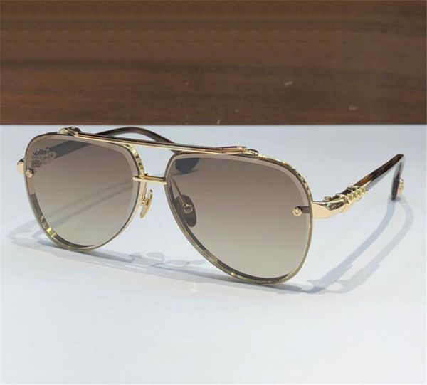 Nouveau design de mode lunettes de soleil pilote 5238 exquis K cadre en or coupe lentille forme rétro style populaire et généreux haut de gamme extérieur UV400 lunettes de protection