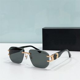 Nouveau design de mode lunettes de soleil pilote 5720 monture en métal lentille coupée sans monture style simple et populaire lunettes de protection UV400 en plein air