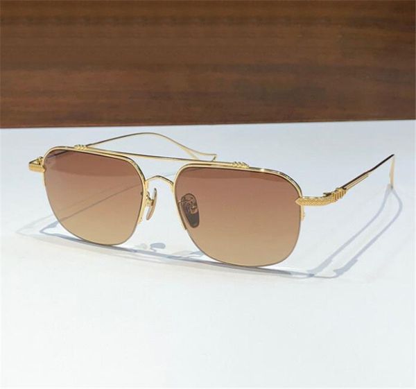 Nouveau design de mode lunettes de soleil pilote 8065 forme rétro demi-monture en métal style punk vintage haut de gamme lunettes de protection UV400 en plein air