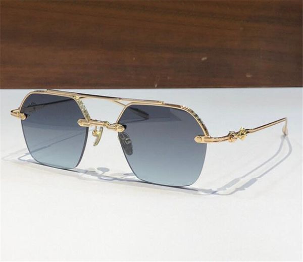 Nouveau design de mode lunettes de soleil pilote 8189 forme rétro demi-monture en métal style punk vintage haut de gamme lunettes de protection UV 400 en plein air