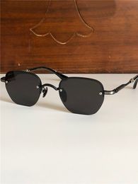 New Fashion Design Retro Sunglasses 8280 Metal Half Frame Rimless Lens Vintage Simple Style High End Outdoor UV400 Lunes de protection
