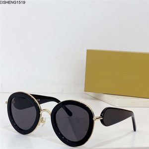 Nouveau design de mode Round Shape Cat Eye Sunglasses Metal and Acétate Frame à la mode avant-gard