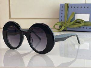 Nieuw modeontwerp Ronde zonnebrillen 40089 Acetaatframe modeshow Styling high -end populaire stijl buiten UV400 Beschermingsglazen