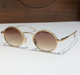 Nouveau design de mode lunettes de soleil rondes 8178 monture en métal exquis style littéraire vintage lunettes de protection UV400 extérieures haut de gamme