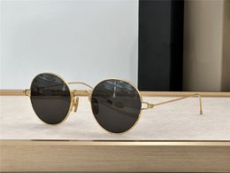 Nieuwe ronde zonnebril met modieus ontwerp, 915 prachtige metalen frame, eenvoudige en populaire stijl UV400-beschermingsbril voor buiten