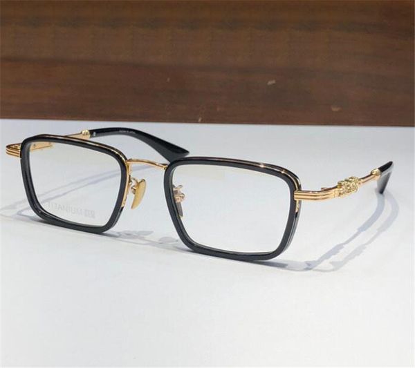 Nouveau design de mode lunettes optiques carrées 8244 monture en titane et acétate exquise forme rétro style simple et populaire avec boîte peut faire des lentilles de prescription