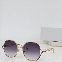 Nieuw modeontwerp vierkante vorm vlinder zonnebril 40021U prachtige metalen frame elegantie en populaire stijl buiten UV400 -beschermingsglazen