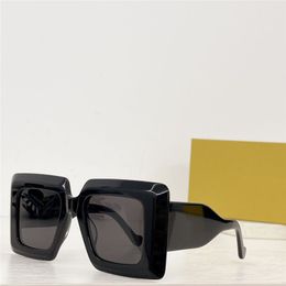 Nuevo diseño de moda gafas de sol cuadradas 40090 montura de acetato metal anagrama clásico en las sienes brazo estilo simple y popular gafas de protección UV400 para exteriores