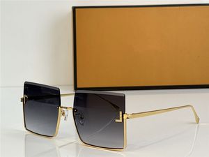 Nouveau design de mode lunettes de soleil carrées 4081S monture en métal lentille coupée sans monture style simple et populaire lunettes de protection UV400 en plein air